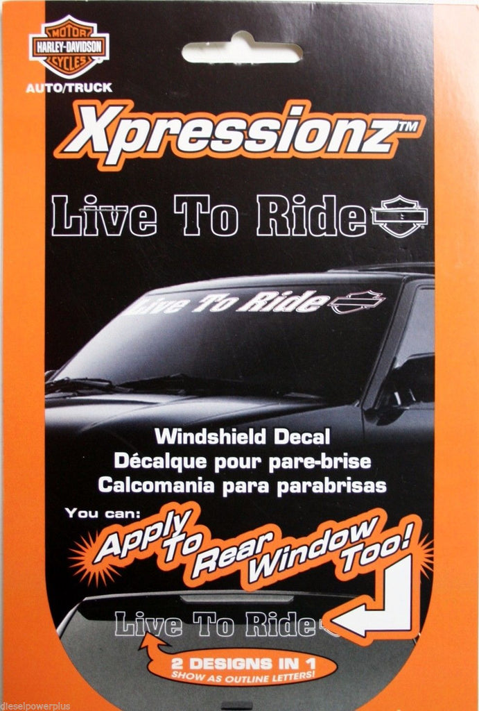 harley davidson sunscreen sticker window decal live to ride