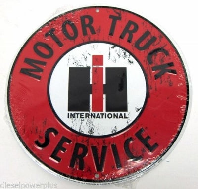 IH Motor Truck Service Round Sign