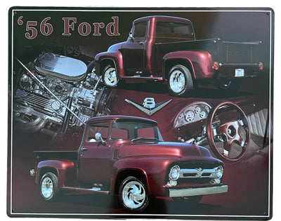 '56 FORD Truck Metal Sign 15'"x12" Classic Car Vintage Looking V8 Mancave Garage