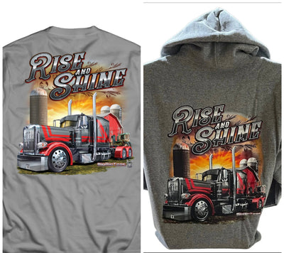 Big Rig Tees "Rise and Shine" Trucker T-Shirt & Hoodie