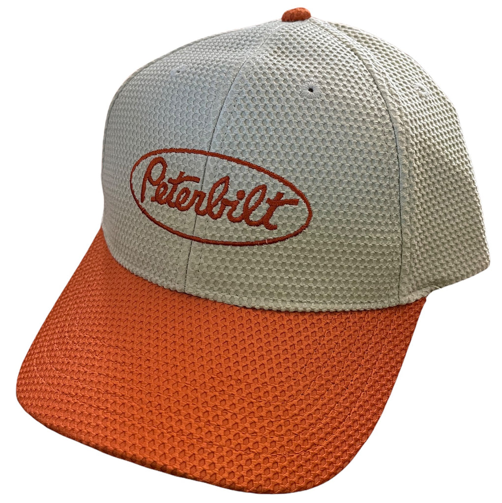 Peterbilt Trucks Grey and Orange Two-Tone Hat/Cap
