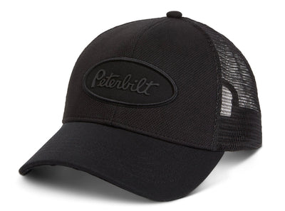 Peterbilt Motors Trucks Blackout Mesh Cap/Hat