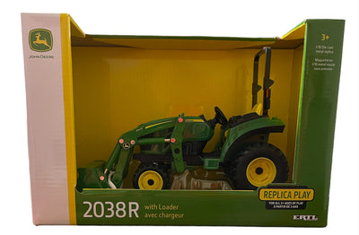 John Deere 2038R Tractor w/Loader Ertl LP73969 Prestige 1:16 Scale 45676