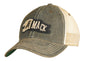 Mack Trucks Legacy Brown & Khaki Retro Cap w/Flag Word Patch Trucker Hat/Cap