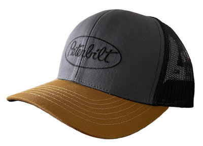 Peterbilt Trucks Motors Echo Tri-Color Snapback Mesh Trucker Cap Hat