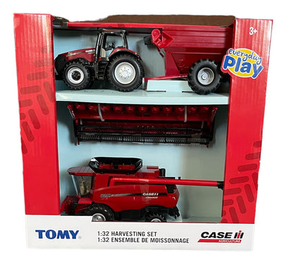 Tomy 1/32 Case IH 8230 Combine w/ Magnum 380 & Grain Cart Set 47357