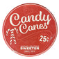 Desperate Enterprises - Candy Canes -11.5" Round Metal Tin Sign - 9302