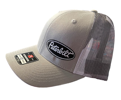 Peterbilt Motors Trucks Richardson 112 Grey w/Camo Mesh Snapback Trucker Cap/Hat