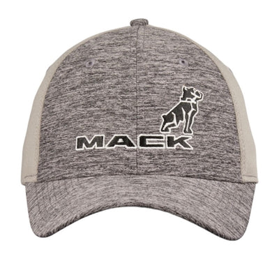 Mack Trucks Heather Grey Performance Embroidered Mack Logo Trucker Cap/Hat