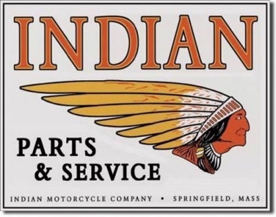 Indian Parts & Service Metal Sign