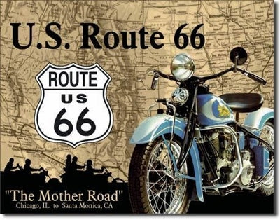 Indian Route 66 Metal Sign