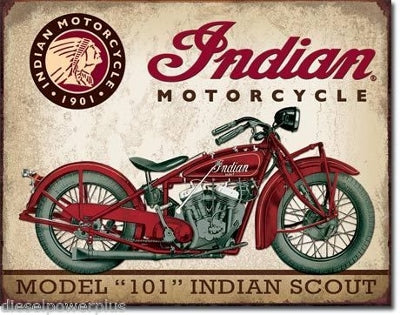 Indian Scout Metal Sign