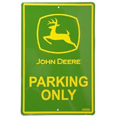 John Deere Green Parking Only Sign 12 x 18 inches garage decor New