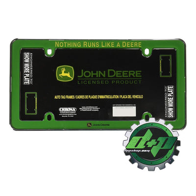 John Deere Nothing Runs Like A Deere Green Plastic License Frame Chroma 42518
