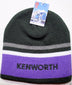 Kenworth beanie strech stocking cap womens purple & gray