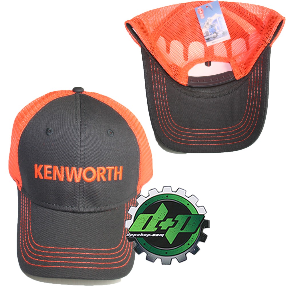 Kenworth Blaze Orange base ball cap KW semi diesel trucker Neon hat gear truck