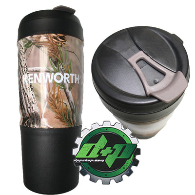 Kenworth Bubba insulated travel cup coffee drink mug Camo Thermos KW truck gear