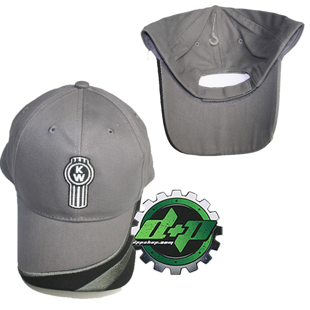 Kenworth Gray Side Brushed base ball cap KW semi diesel trucker hat gear truck