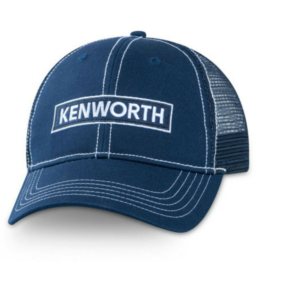 Kenworth Trucks Blue Denim & White Contrast Stitch Mesh Snapback Trucker Cap/Hat