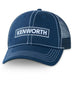 Kenworth Trucks Blue Denim & White Contrast Stitch Mesh Snapback Trucker Cap/Hat