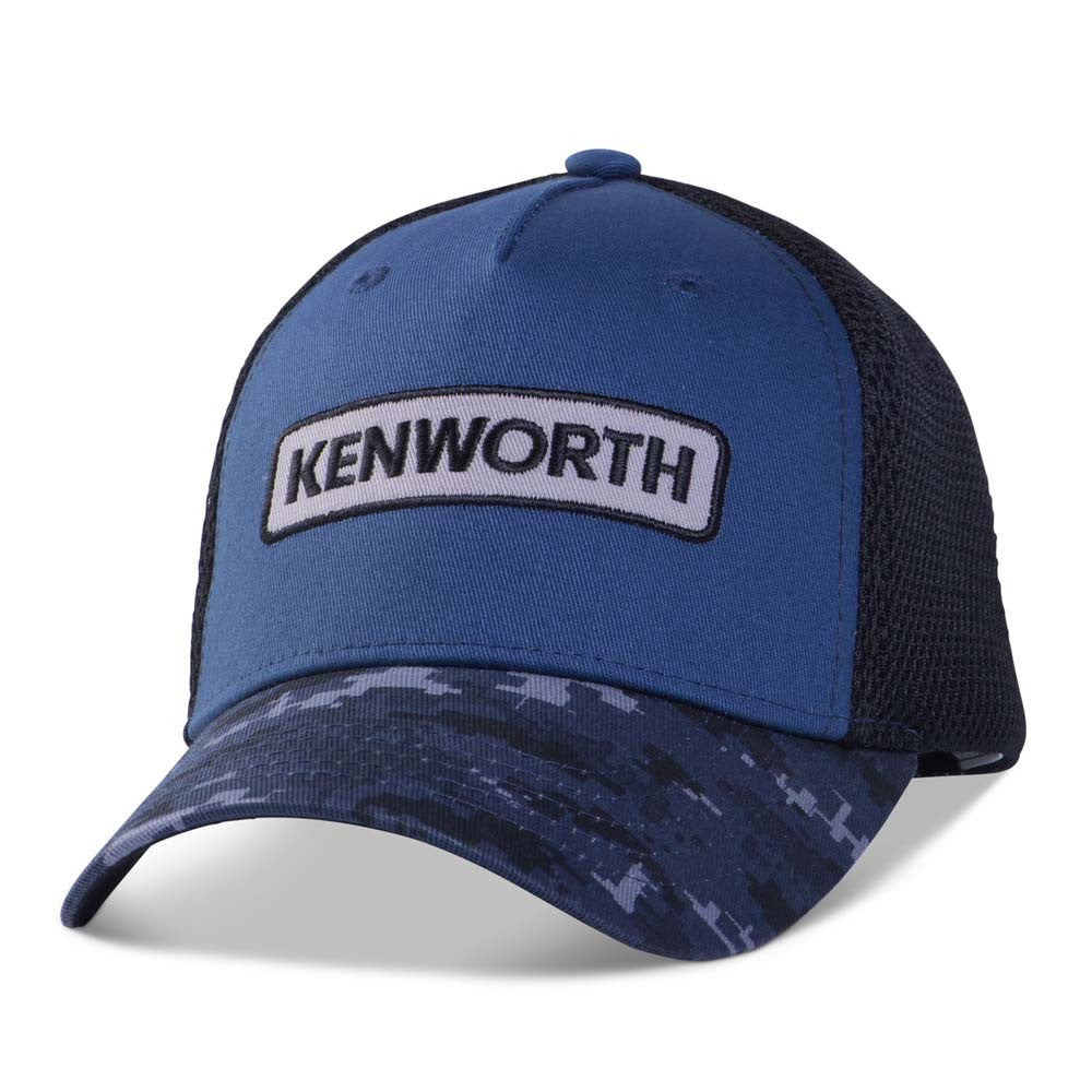 Kenworth Trucks Blue Digi Camo Air Mesh KW word Patch Cap Snapback Hat