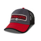 Kenworth Trucks Hat - Red & Grey Frayed Patch KW Mesh Back Cap