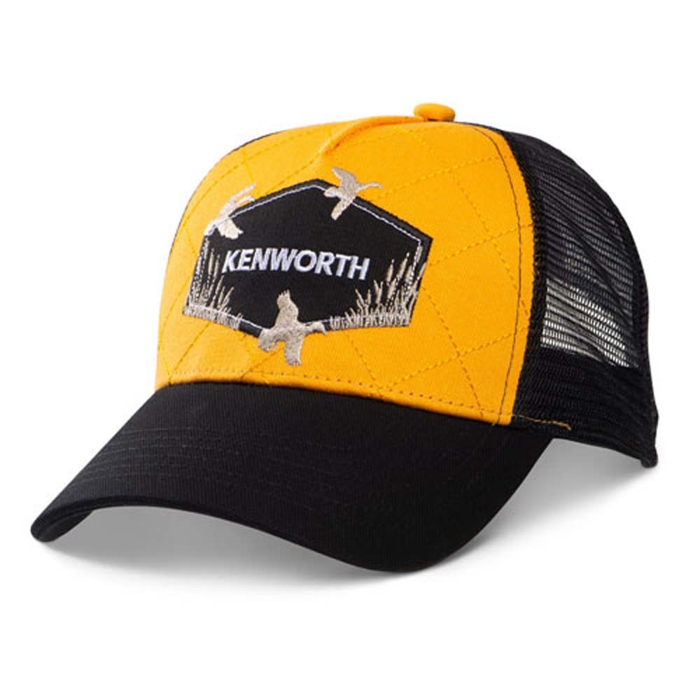 Kenworth Trucks Quilted Yellow and Black Mesh Embroidered KW Duck Hat –  dieselpowerplusstore