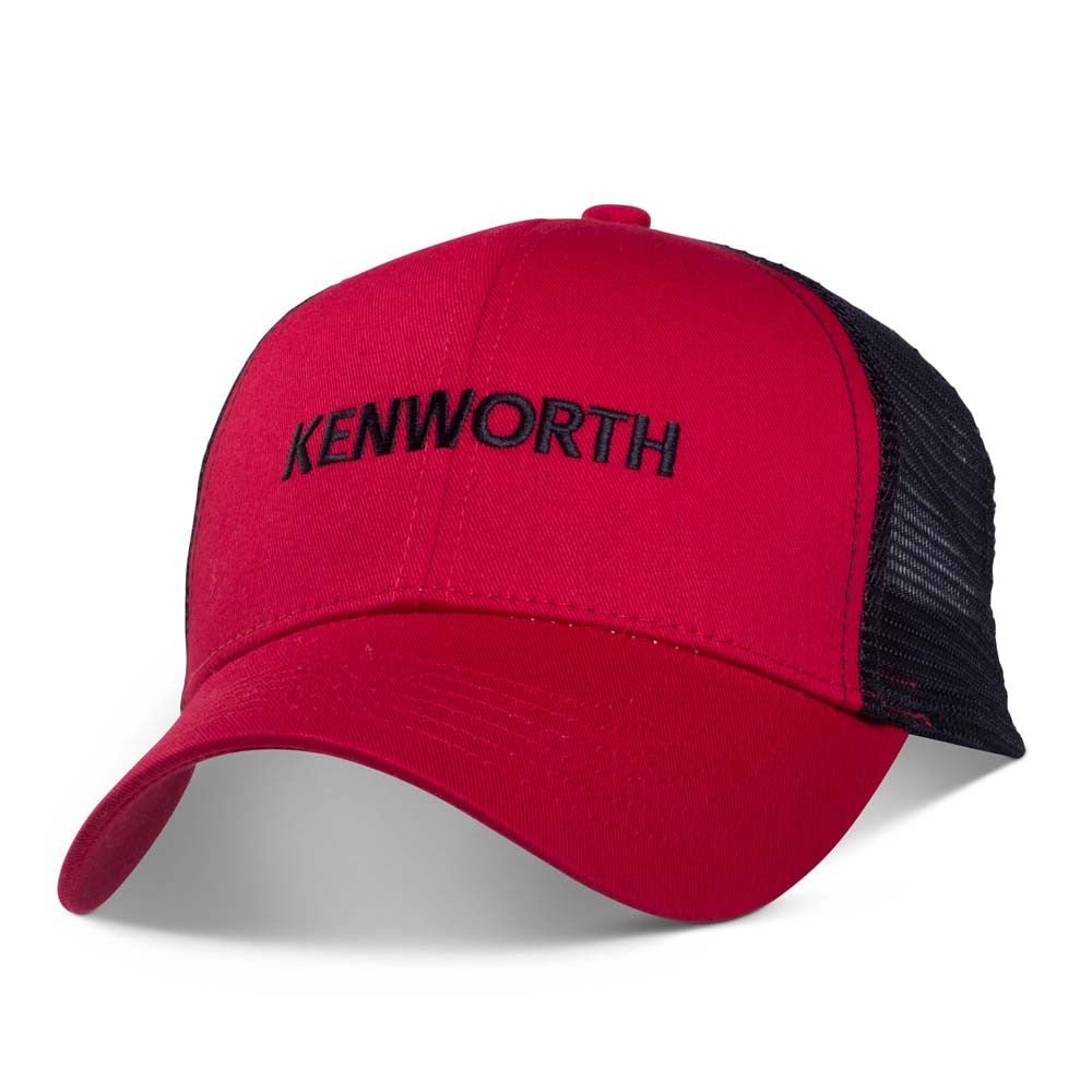 Kenworth Trucks Red Long haul Trucker Hat – Black Mesh back adjustable Cap