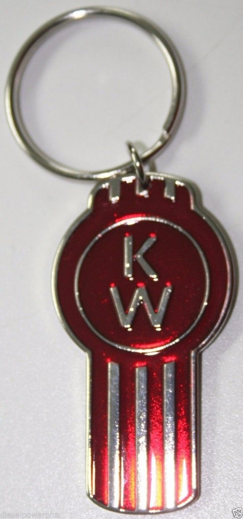 kw kenworth semi truck 18 wheeler truck key chain holder logo ring retainer