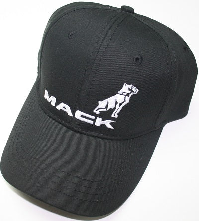 Mack black base ball cap trucker hat bulldog gear