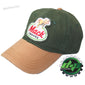 mack bulldog semi truck truckers hat ball cap back diesel green gold logo