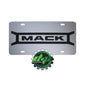 Mack mirrored Bulldog acrylic LIcense plate tag emblem logo truck diesel gear