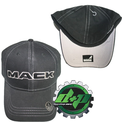 Mack Semi Truck Black Stretch Fit hat trucker diesel gear cap flex winter L