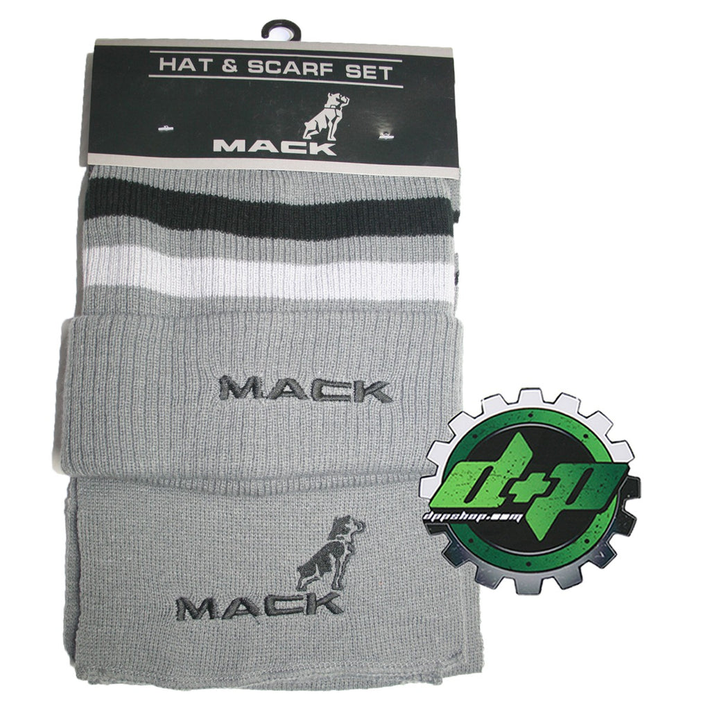 Mack Trucks Beanie Stocking hat & Scarf set skull beanie cap logo head wrap ski