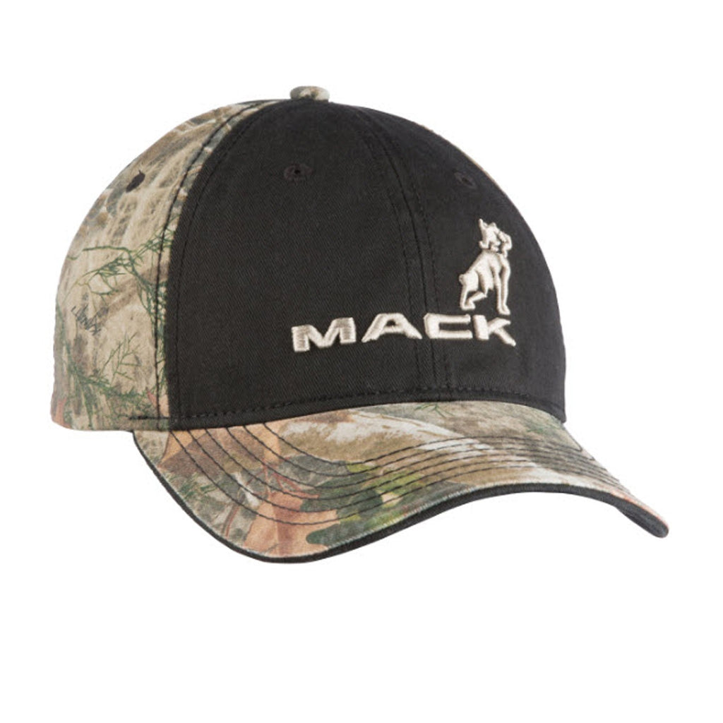 Mack Trucks Camo True Timber Camouflage Hat Embroidered Bulldog Dog Logo Cap