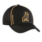 Mack Trucks Embroidered Bulldog Cap Black Soft Air Mesh w/Gold Pipe Hat