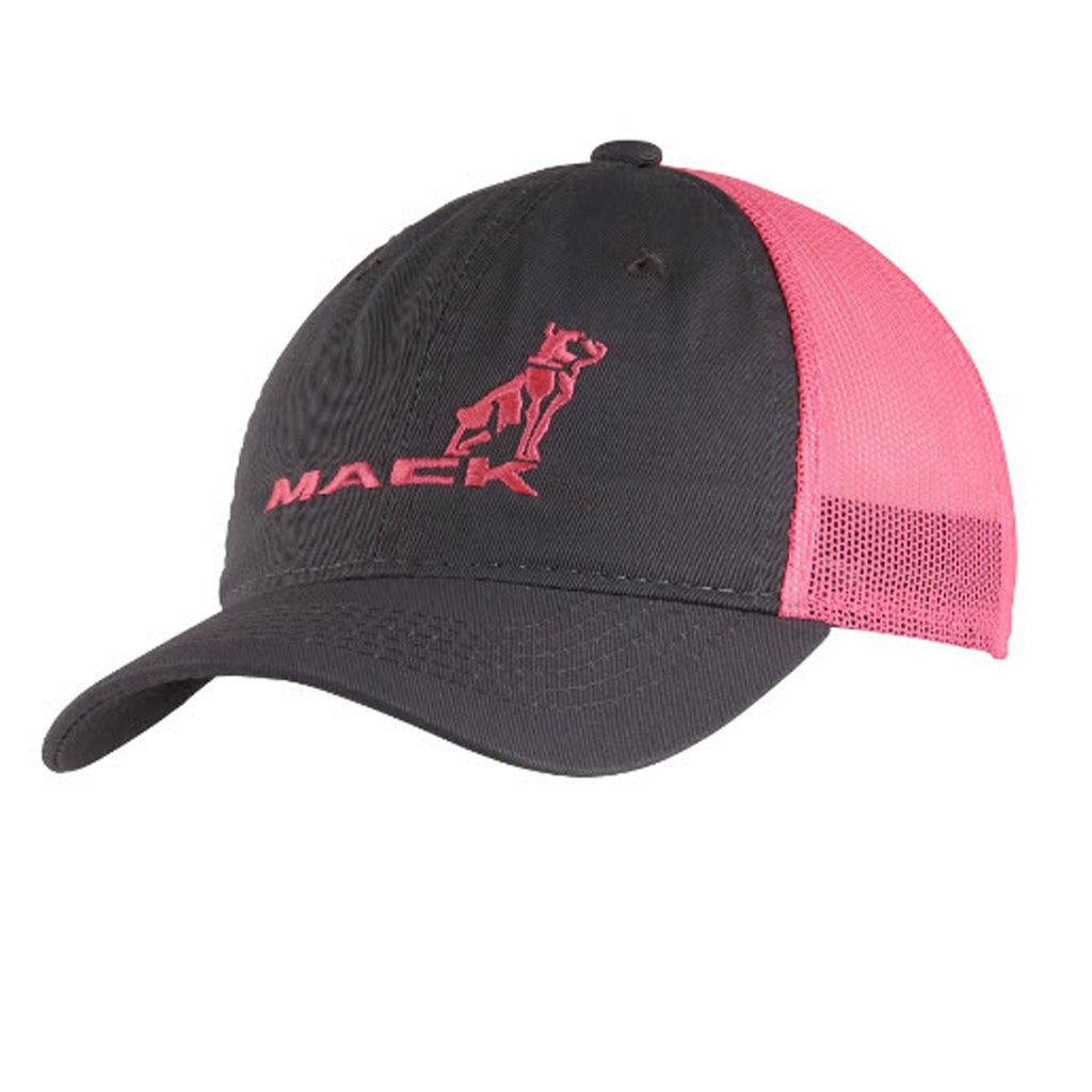 Mack Trucks Ladies Charcoal Grey & Pink Mesh Back Cap Women's Hat