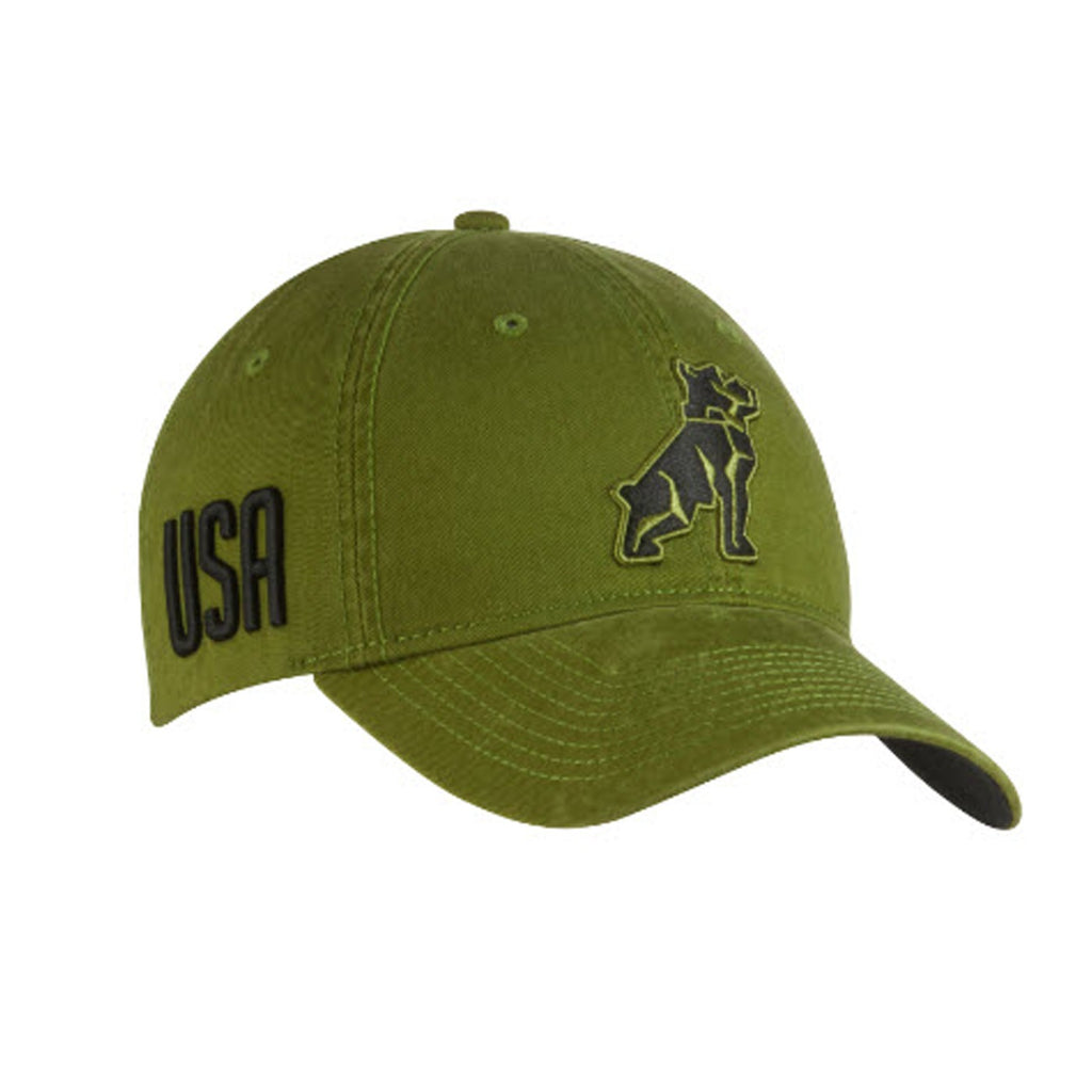 Mack Trucks Military Green USA Embroidered Cap Bulldog Dog Logo Hat