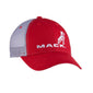 Mack Trucks Red & Grey Mesh Back Cap Gray Embroidered Bulldog Dog Logo Ha