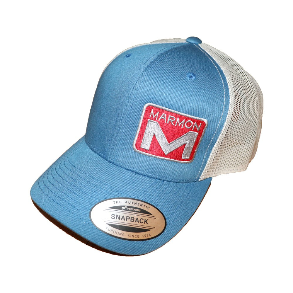 Marmon Trucks Cap Light Blue / Cream Mesh Snapback Side Set Logo Hat