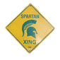 Michigan State Spartan 12" Xing Crossing Collegiate Metal Sign Embossed