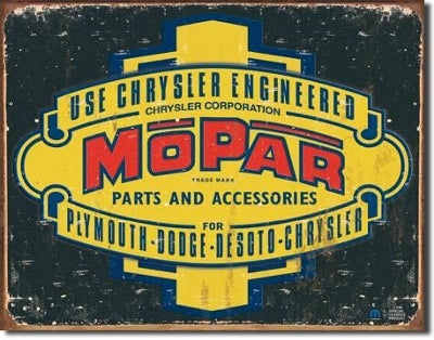 Mopar Logo '37 - '47 Metal Sign