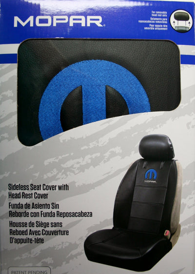 Mopar logo truck car sideless embroidered seat cover vinyl chrysler dodge ram rt
