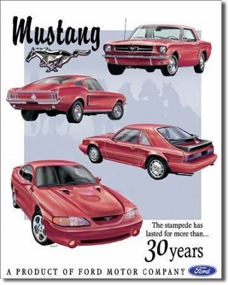 Mustang 30 Years Metal Sign