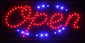 OPEN window led lighted sign home decor picture hanging neon message display