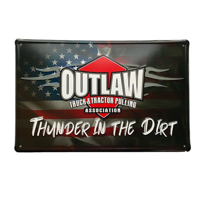 Outlaw Truck and Tractor Pulling 12 x 18 Aluminum Sign