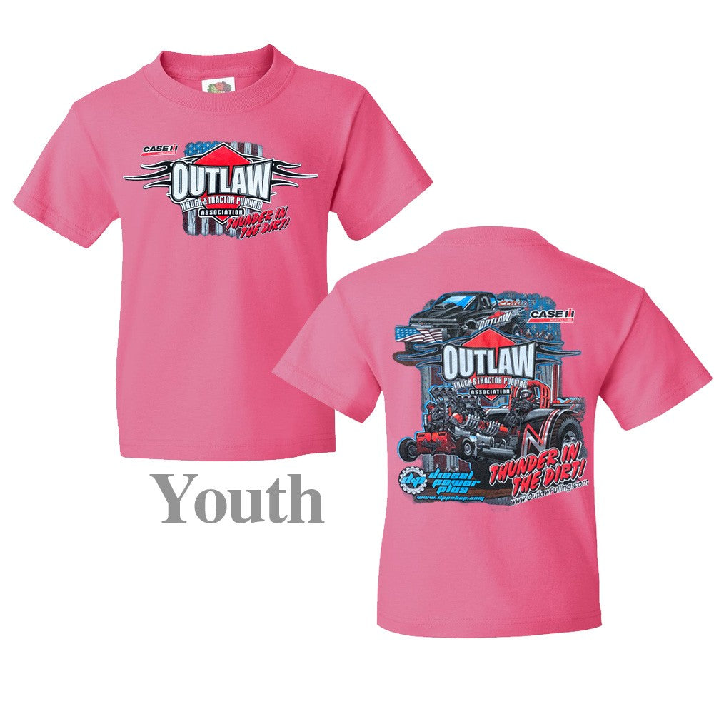 Outlaw Truck and Tractor Pulling Association Pink Youth Tee