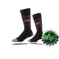 PB Peterbilt Truck Strideline Custom Business Dress foot Socks black w/Red Logo