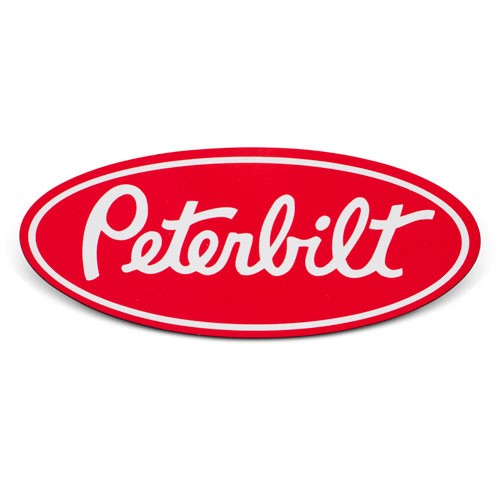 PB Peterbilt Trucks Logo Magnet Pete emblem grill badge white red new 2 1/4 x 5"