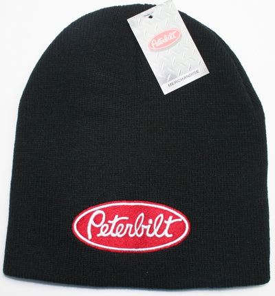Peterbilt Beanie Stocking cap hat truck toboggan ski knit cuff black